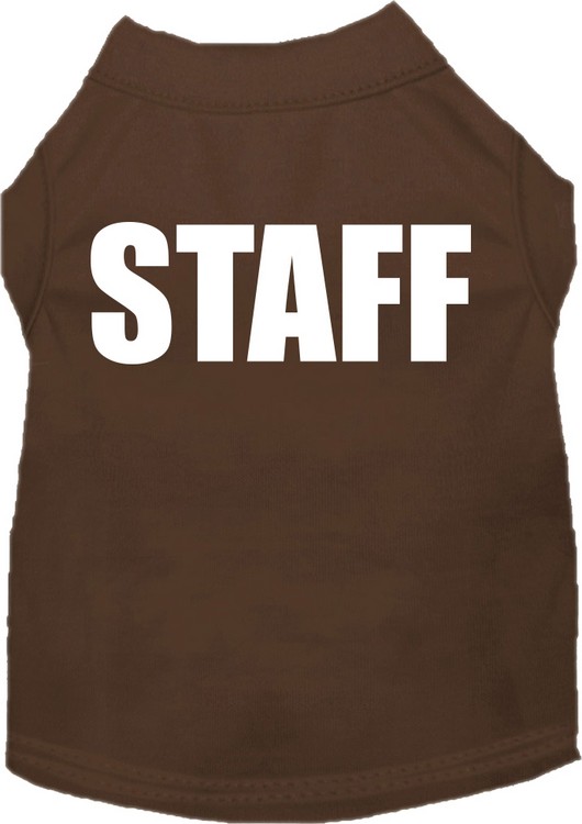 Staff Costume Screen Print Dog Shirt Brown Size 4X